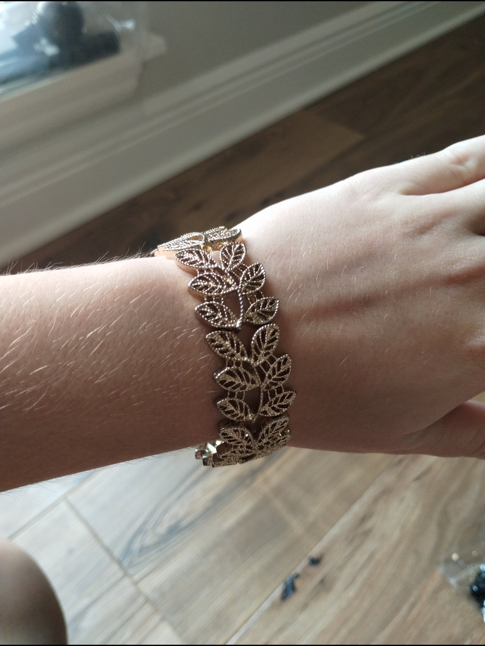 Gold Leaf Filigree Bracelet - Women Jewelry
